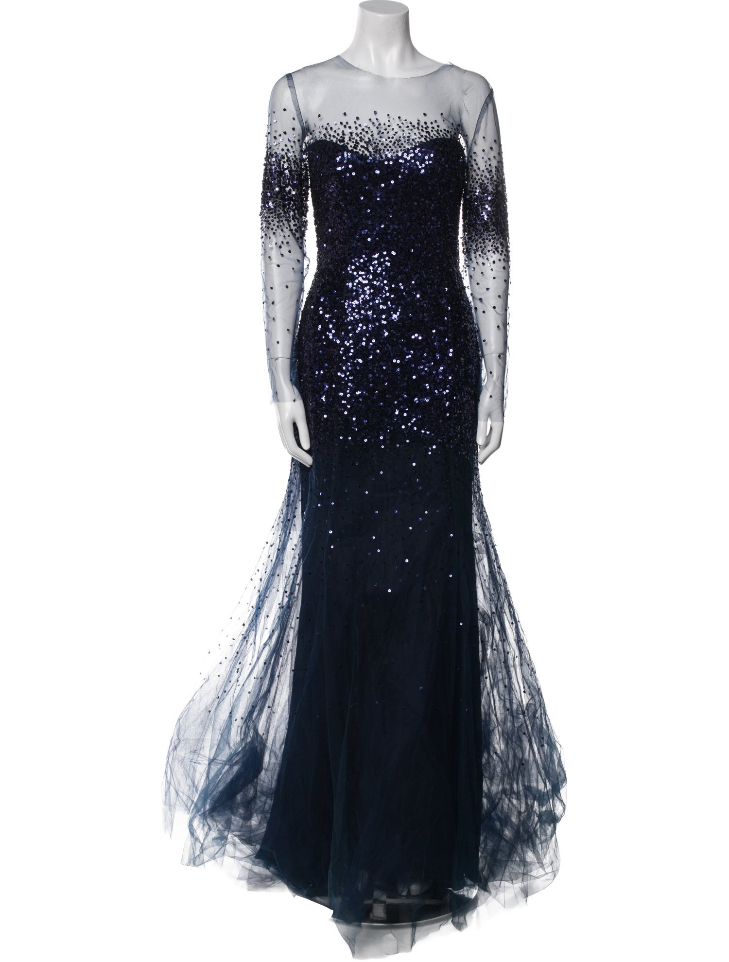 Monique Lhuillier Nylon Long Dress