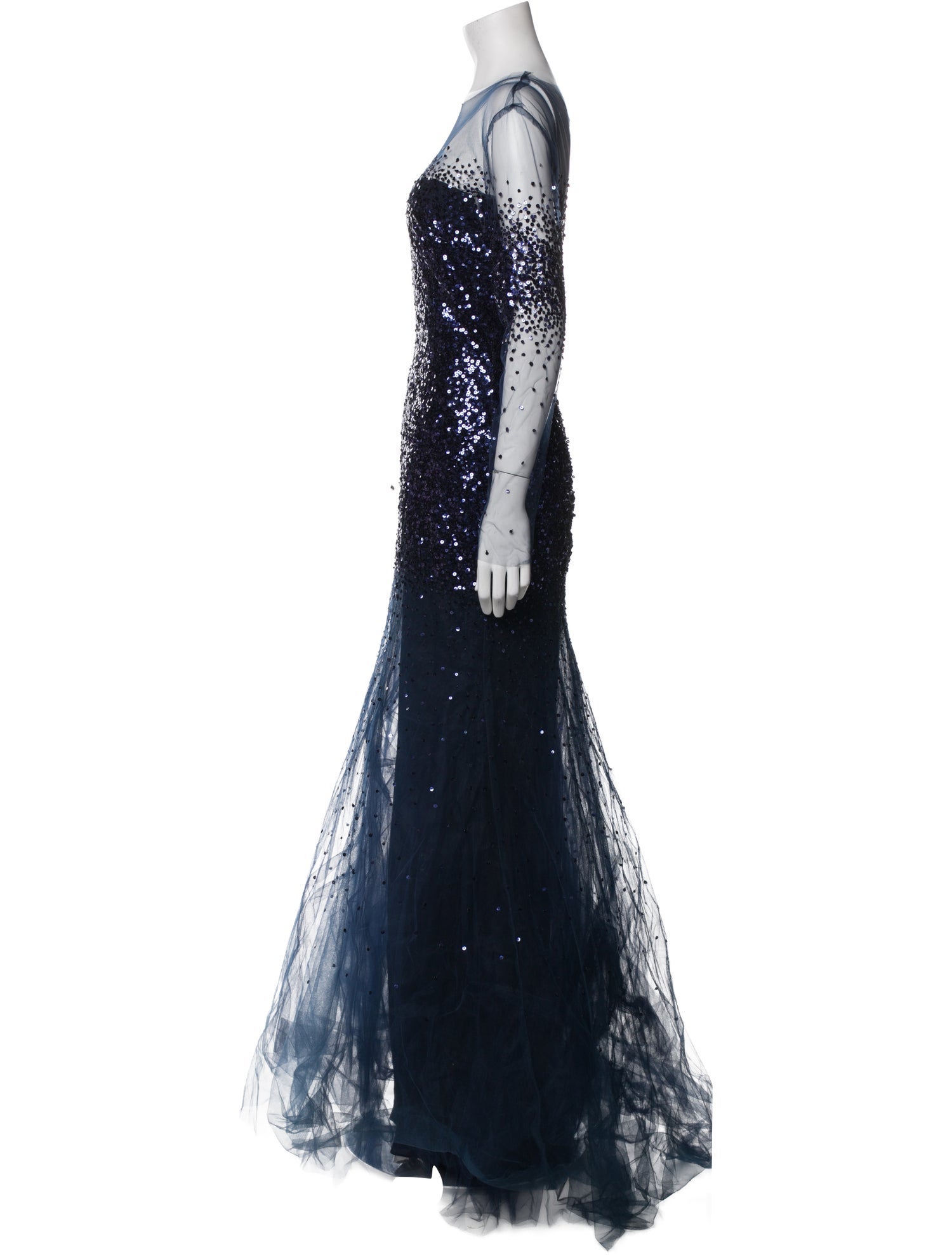 Monique Lhuillier Nylon Long Dress