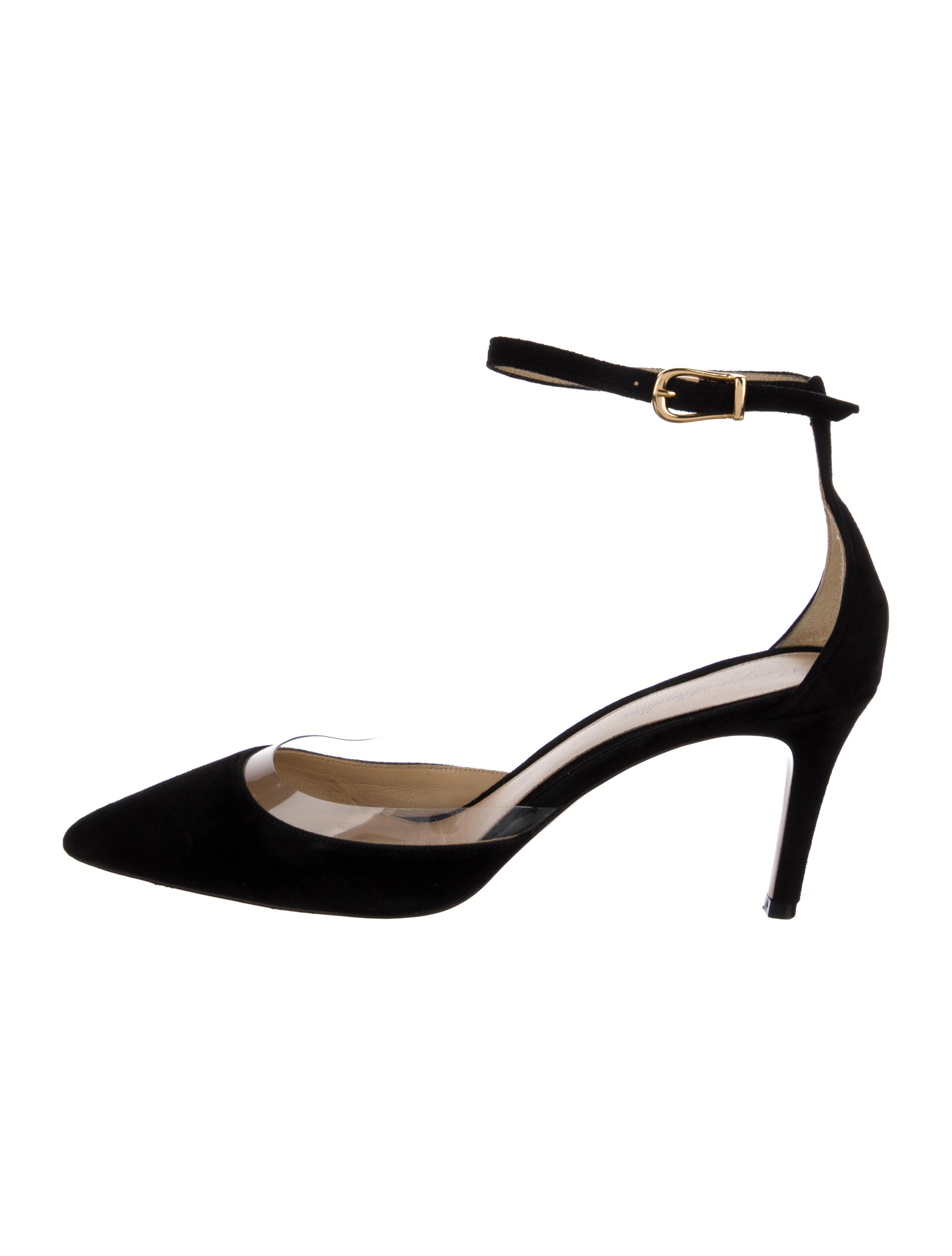 Monique Lhuillier Suede D'Orsay Pumps