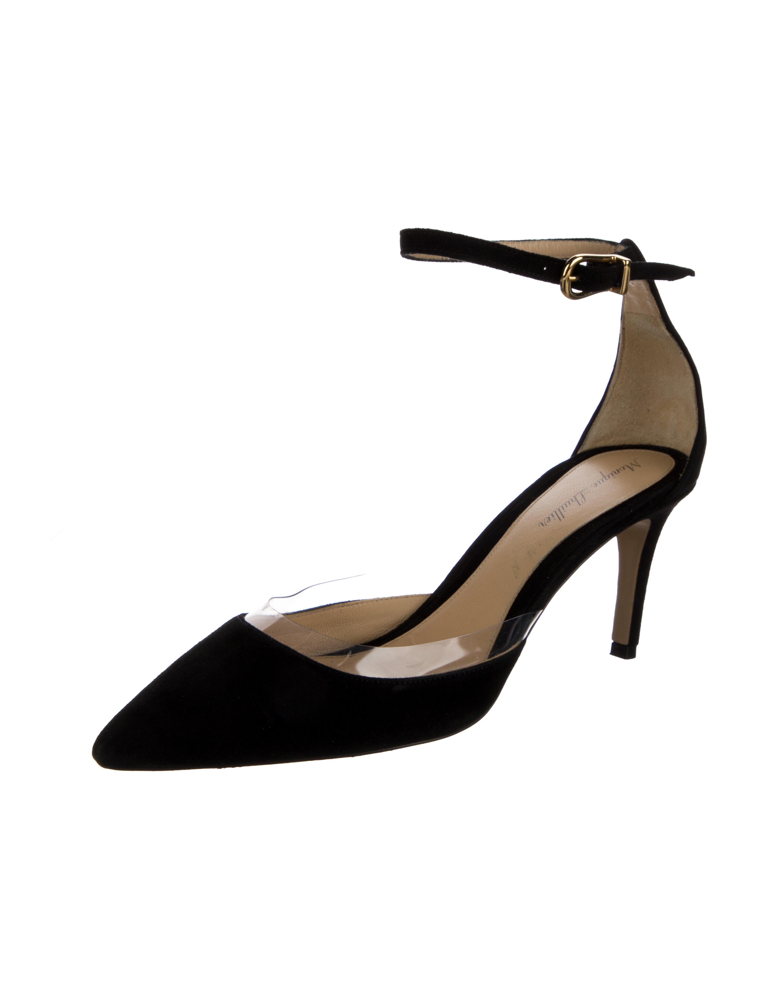 Monique Lhuillier Suede D'Orsay Pumps