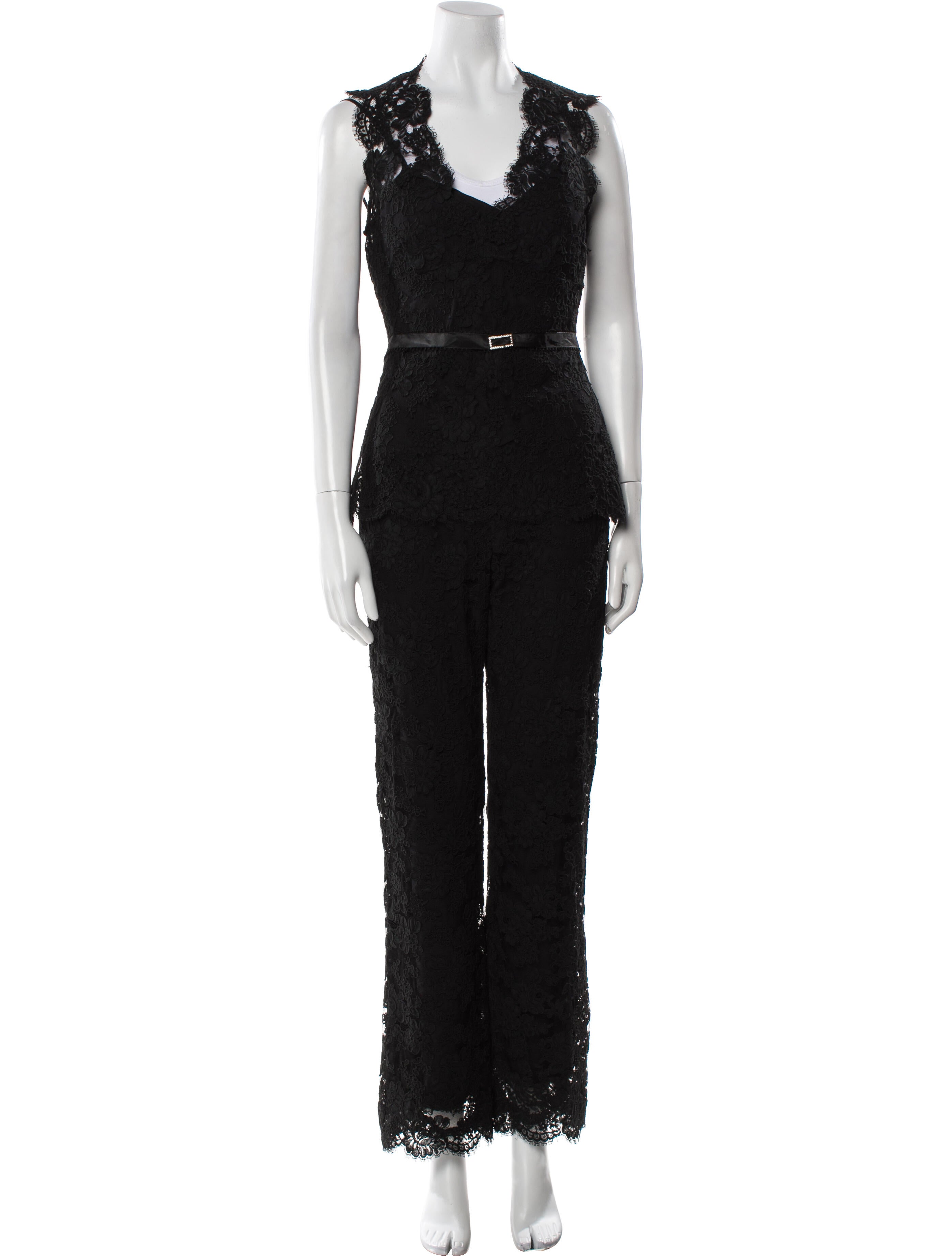 Monique Lhuillier Lace Pattern Pant Set