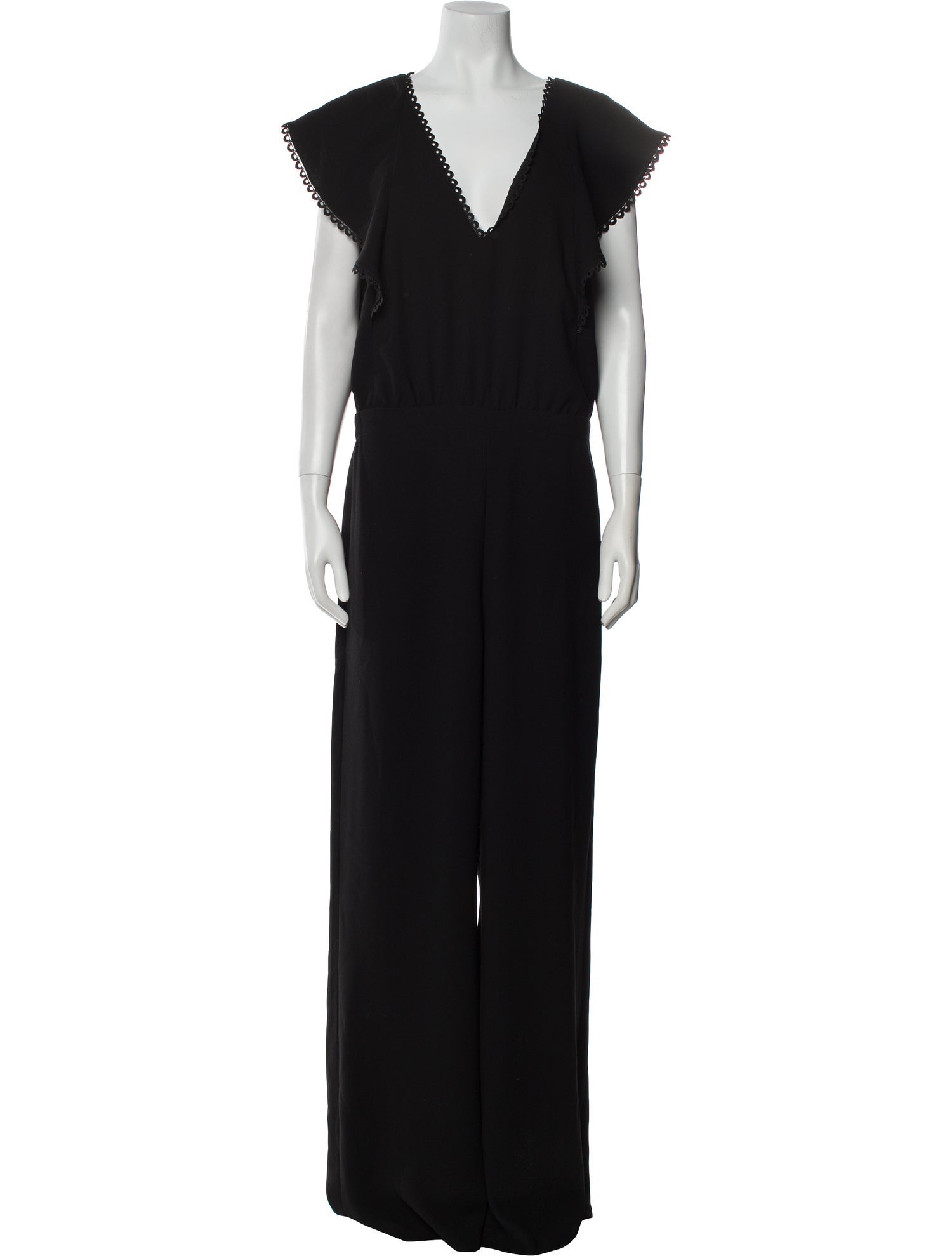 Monique Lhuillier V-Neck Jumpsuit