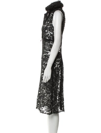 Monique Lhuillier Mock Neck Knee-Length Dress