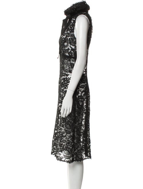 Monique Lhuillier Mock Neck Knee-Length Dress