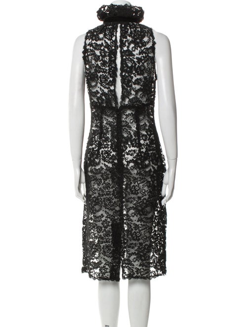 Monique Lhuillier Mock Neck Knee-Length Dress