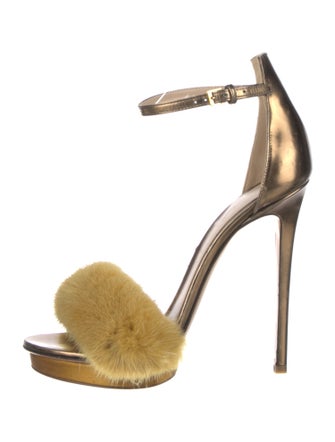 Monique Lhuillier Leather Sandals