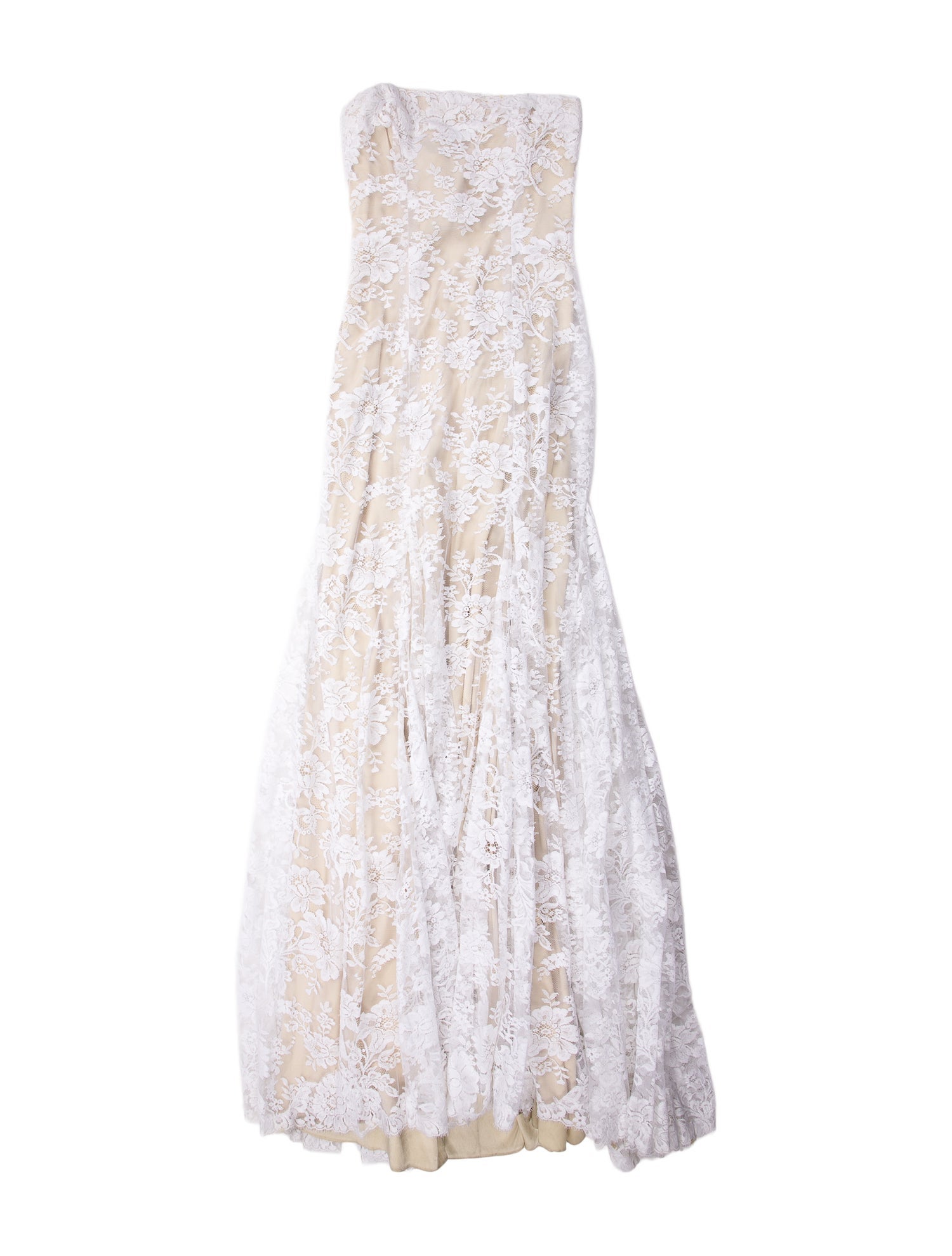 Monique Lhuillier Strapless Long Dress