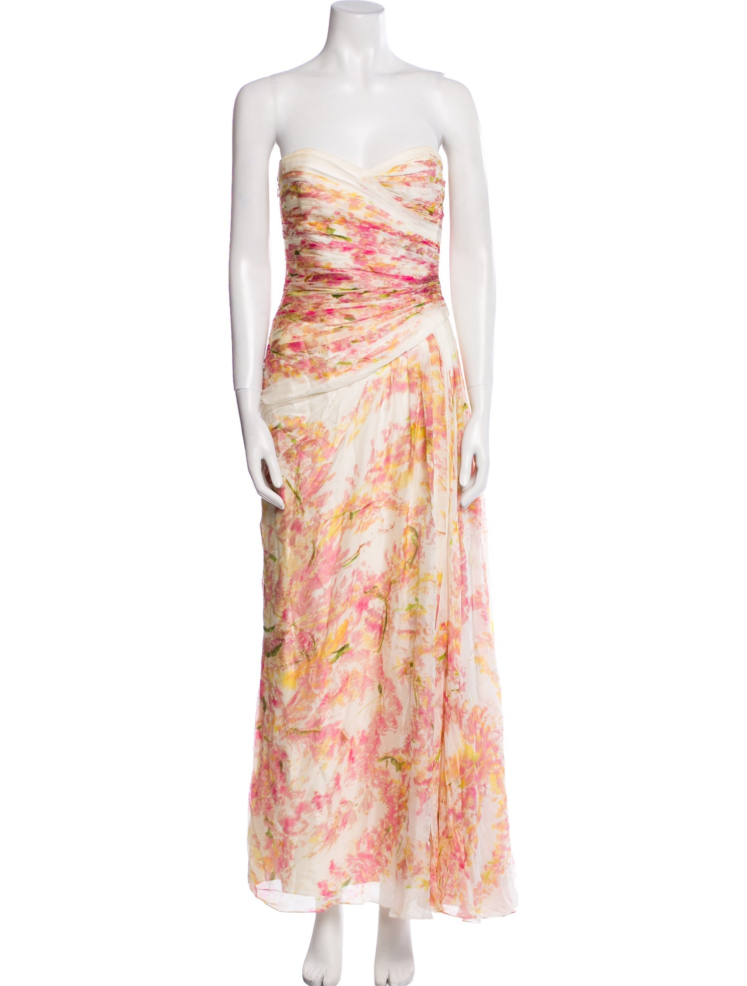 Monique Lhuillier Printed Midi Length Dress