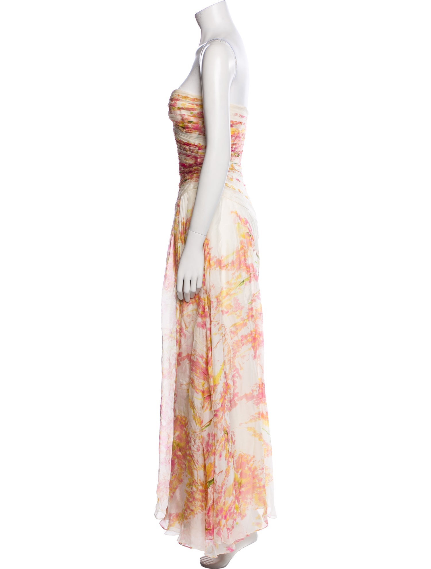 Monique Lhuillier Printed Midi Length Dress