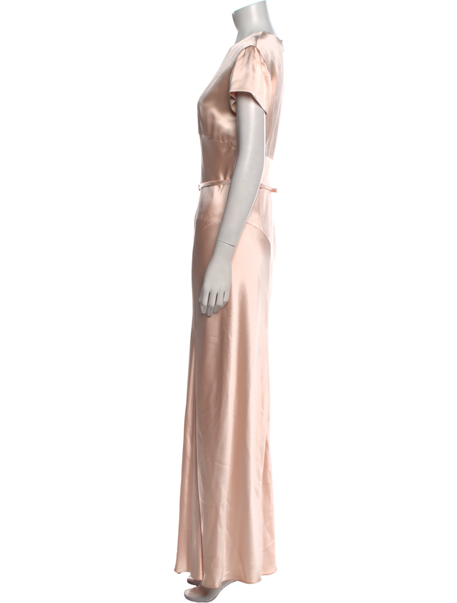 Monique Lhuillier V-Neck Long Dress