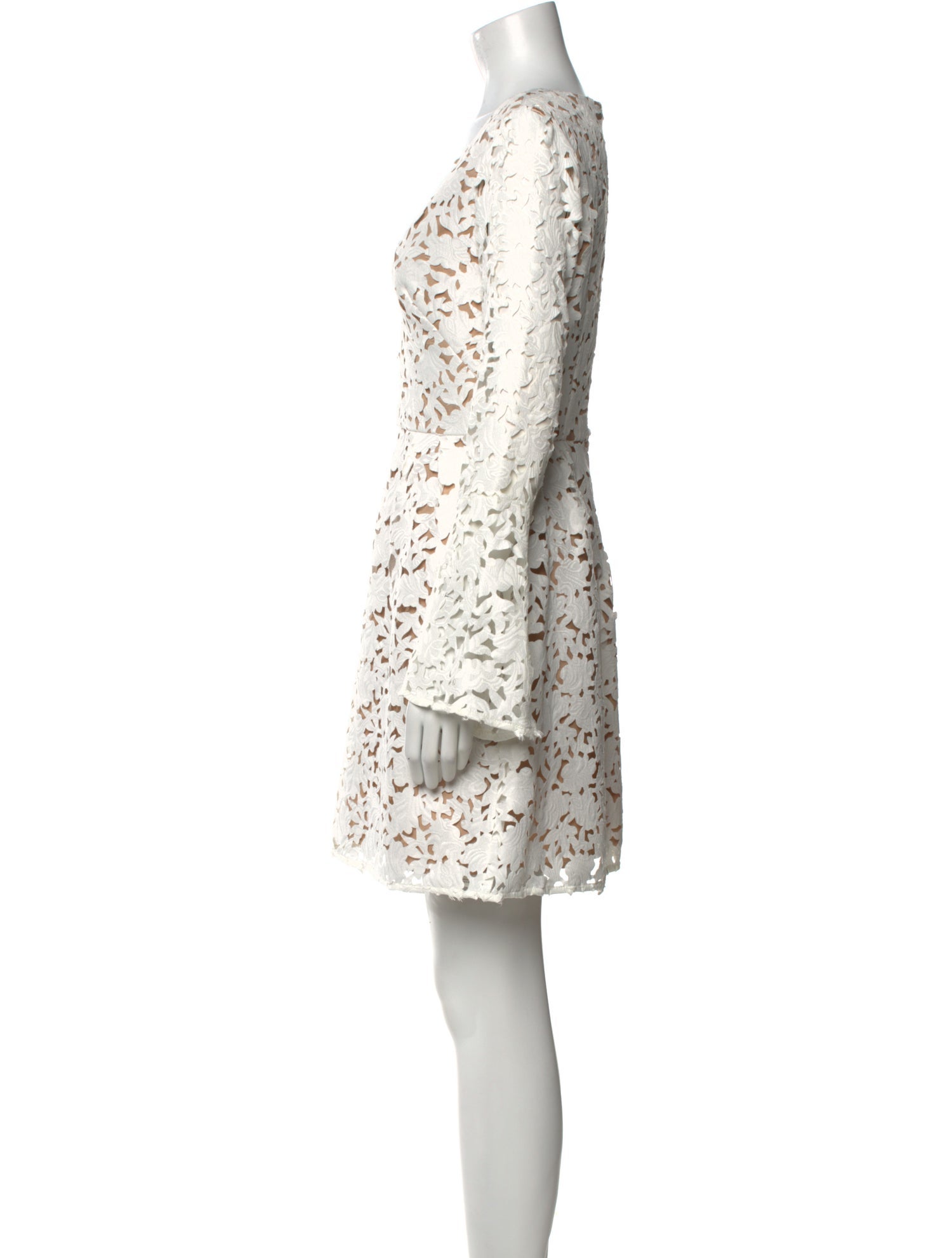 Monique Lhuillier Lace Pattern Mini Dress