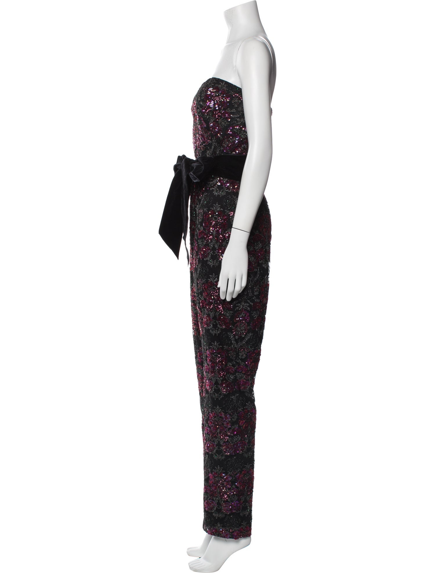Monique Lhuillier Strapless Jumpsuit