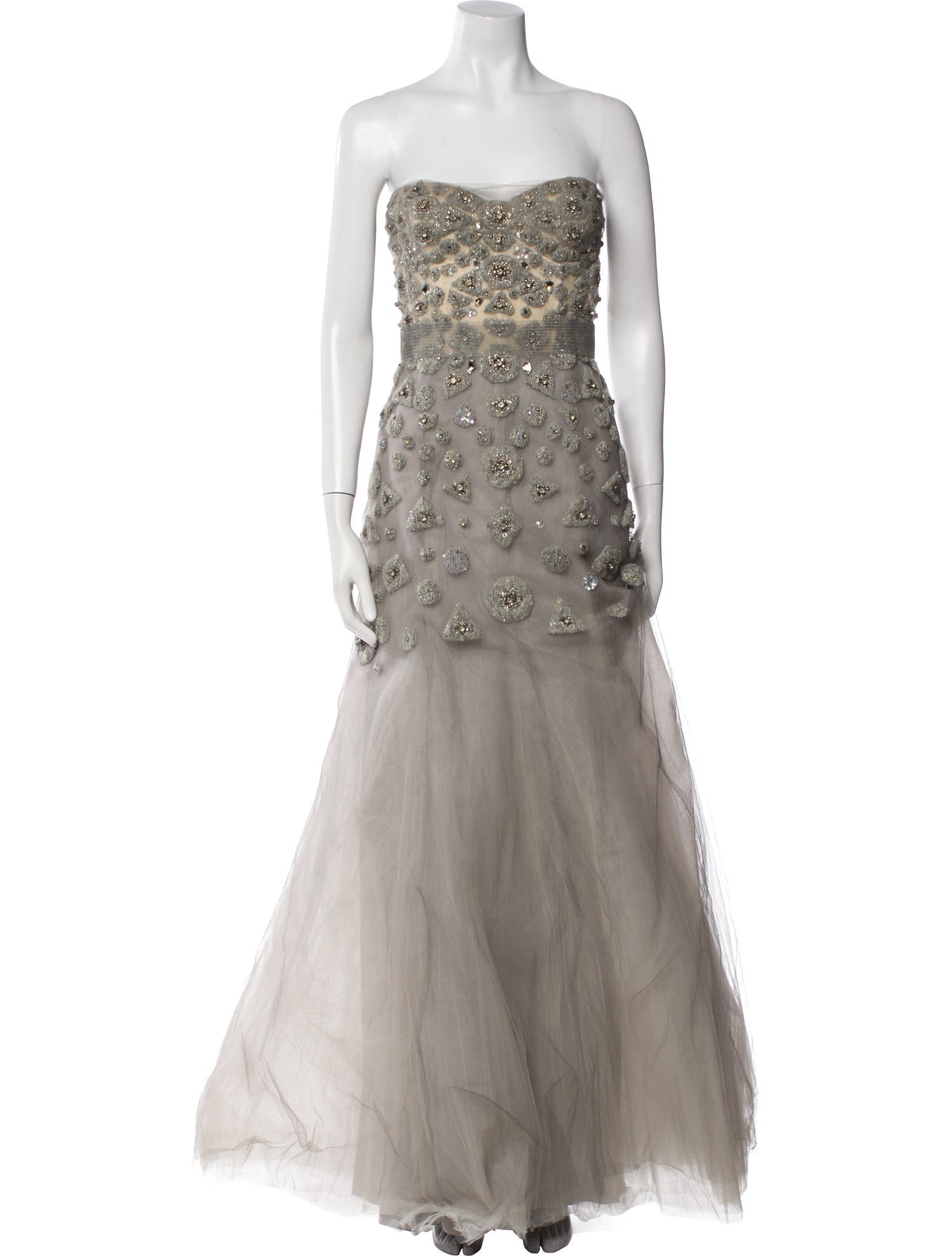 Monique Lhuillier Nylon Long Dress