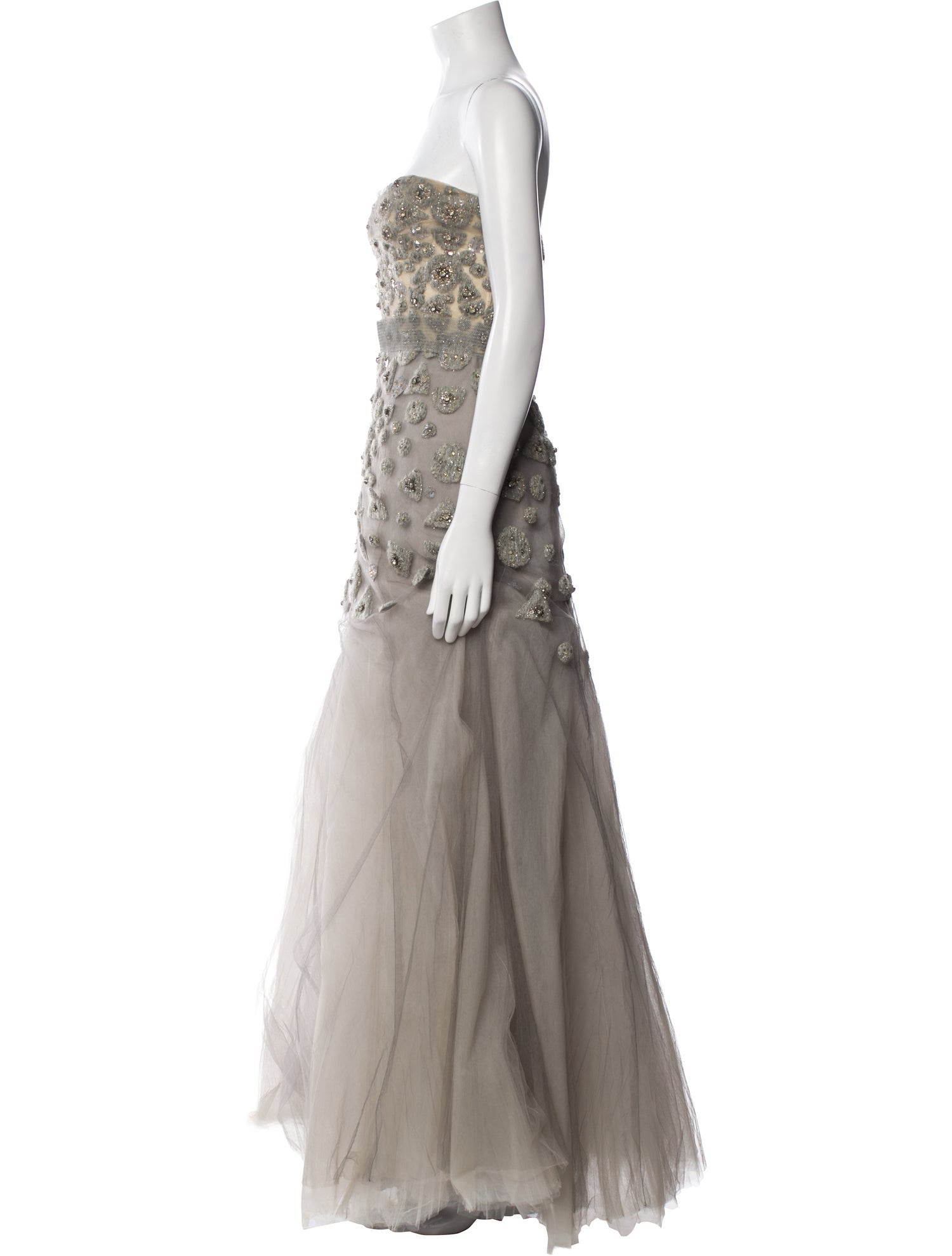 Monique Lhuillier Nylon Long Dress