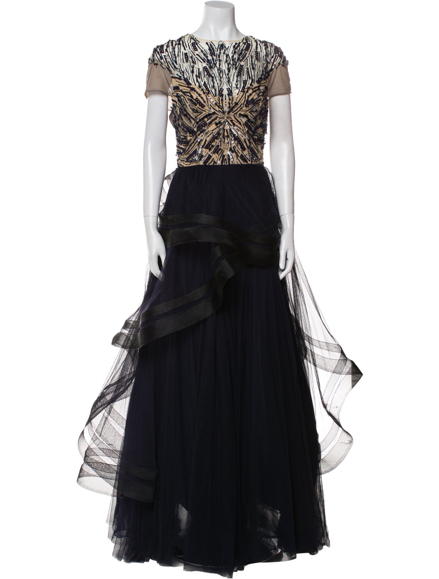 Monique Lhuillier Silk Long Dress