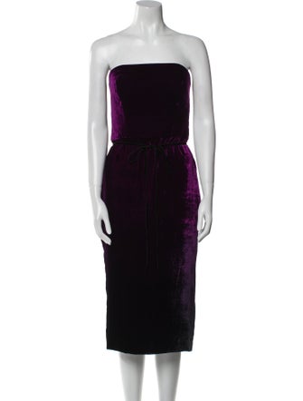 Monique Lhuillier Strapless Knee-Length Dress