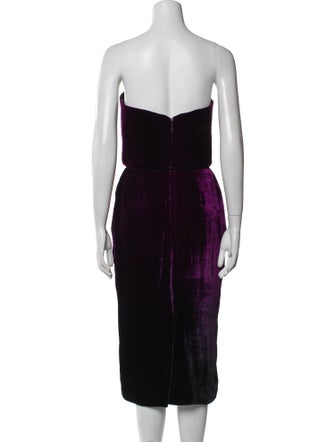 Monique Lhuillier Strapless Knee-Length Dress