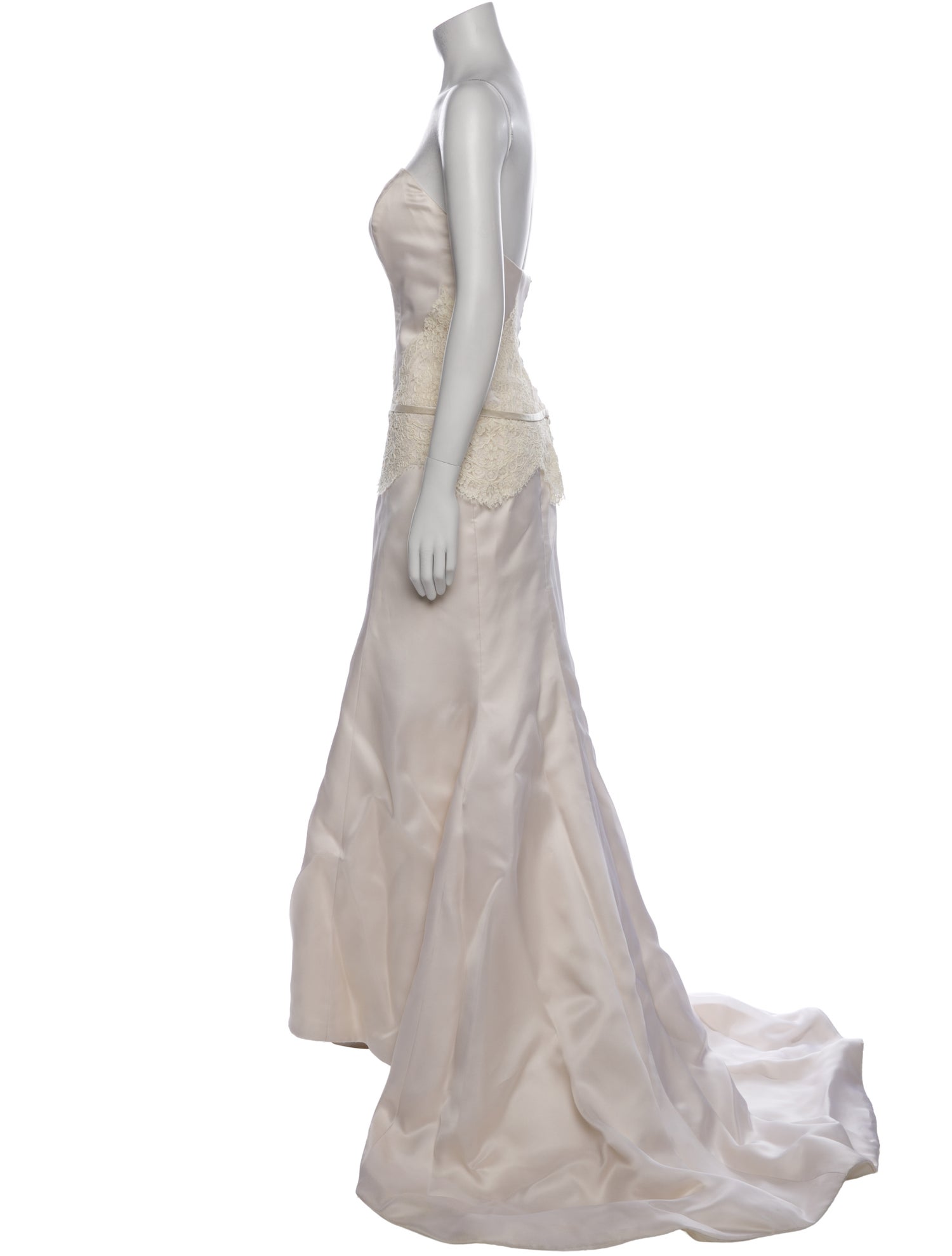 Monique Lhuillier Satin Long Dress