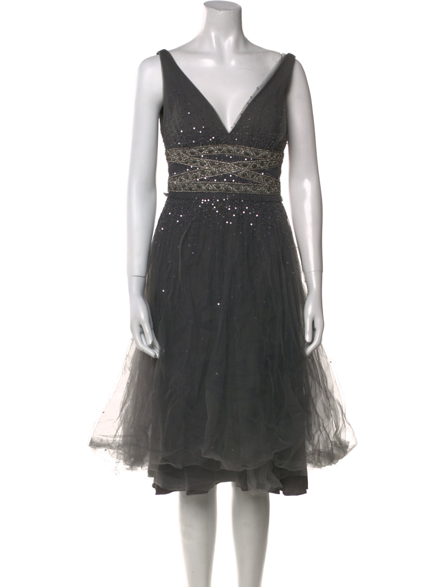 Monique Lhuillier Nylon Midi Length Dress