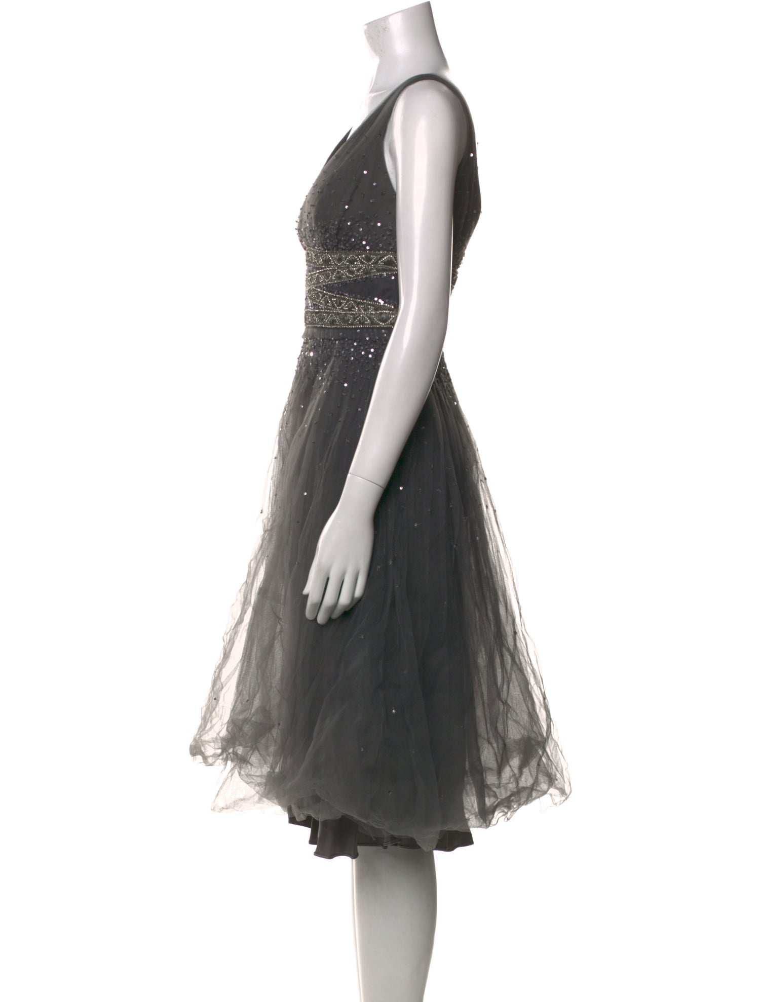 Monique Lhuillier Nylon Midi Length Dress