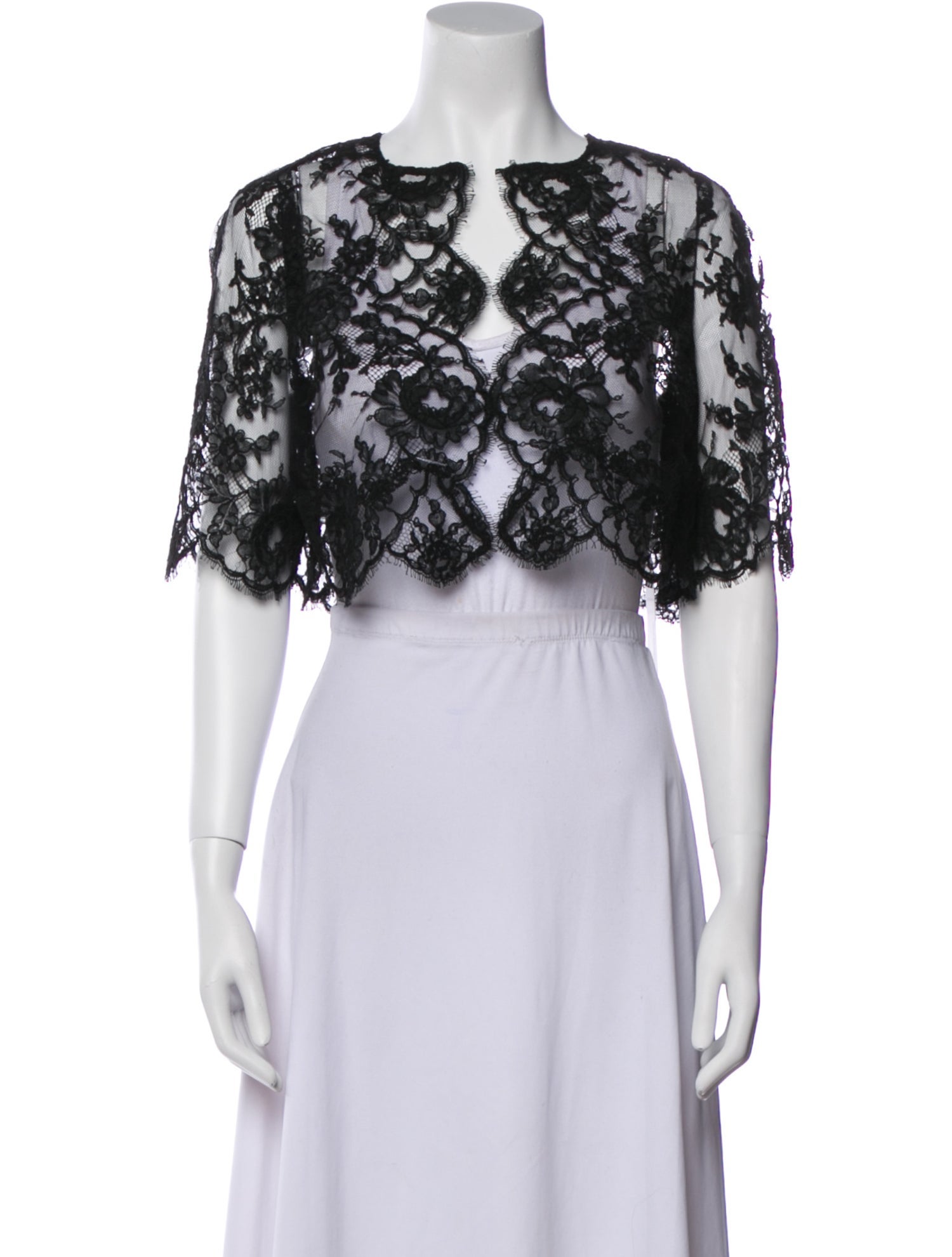 Monique Lhuillier Lace Lace Pattern Bolero