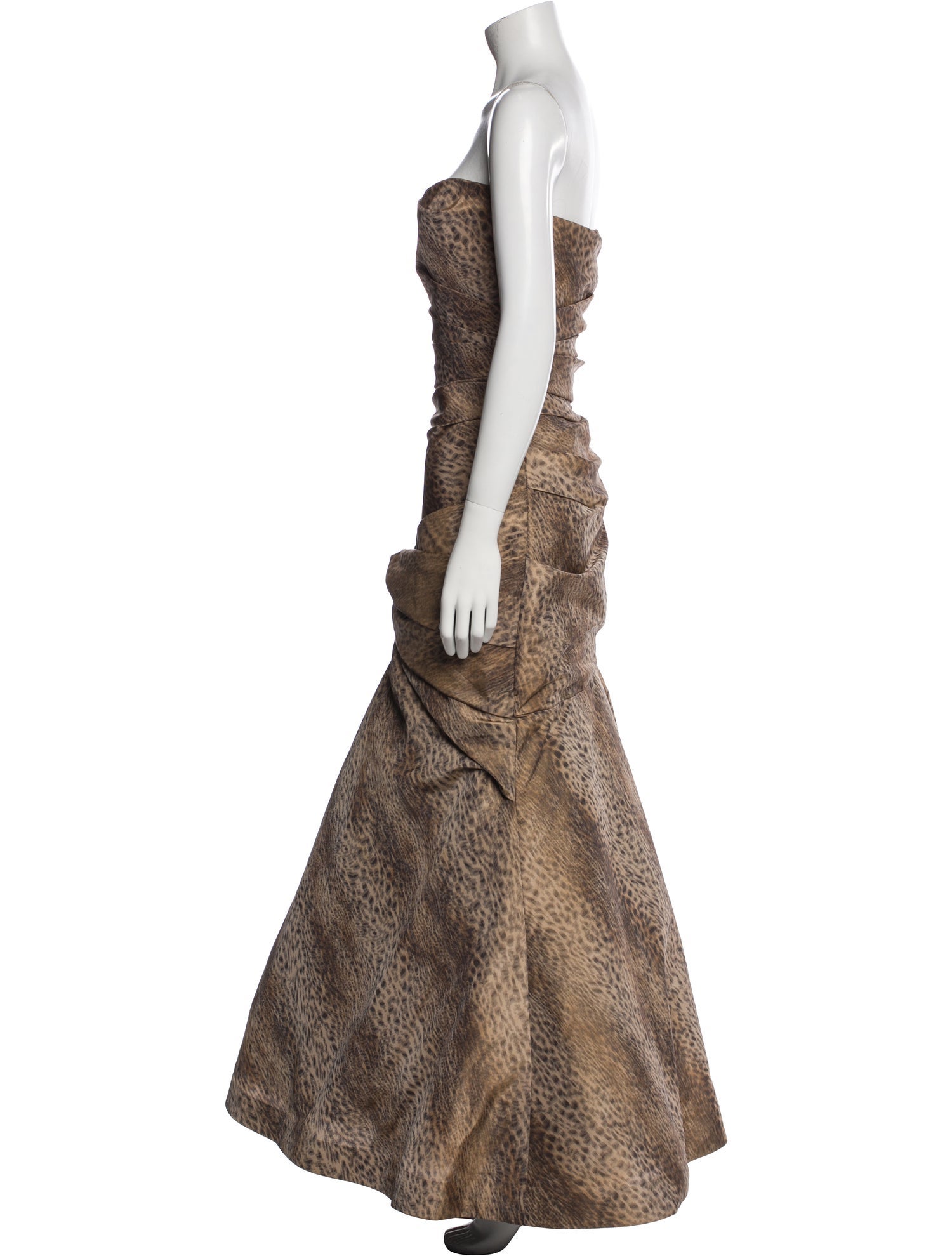 Monique Lhuillier Strapless Long Dress