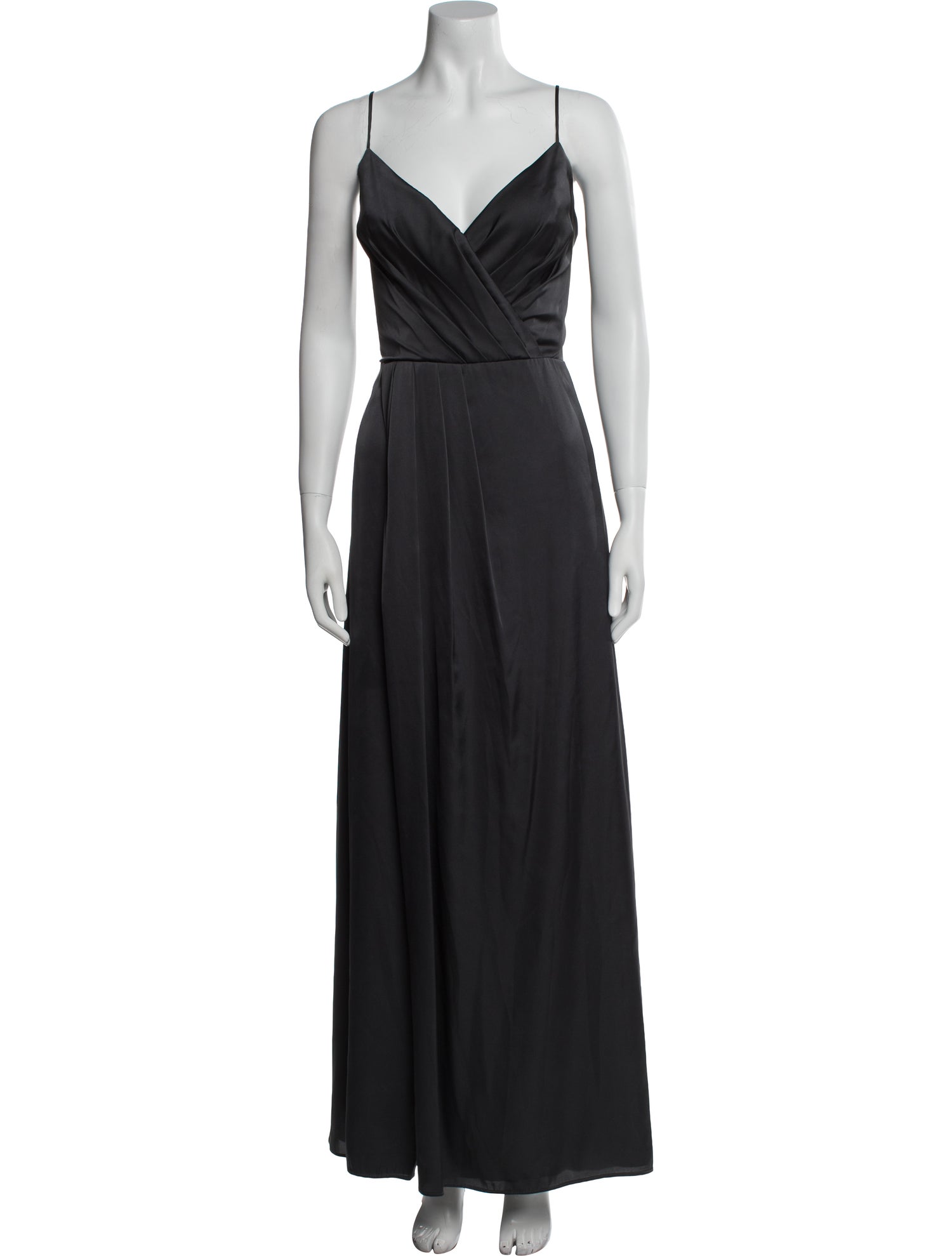 Monique Lhuillier V-Neck Long Dress