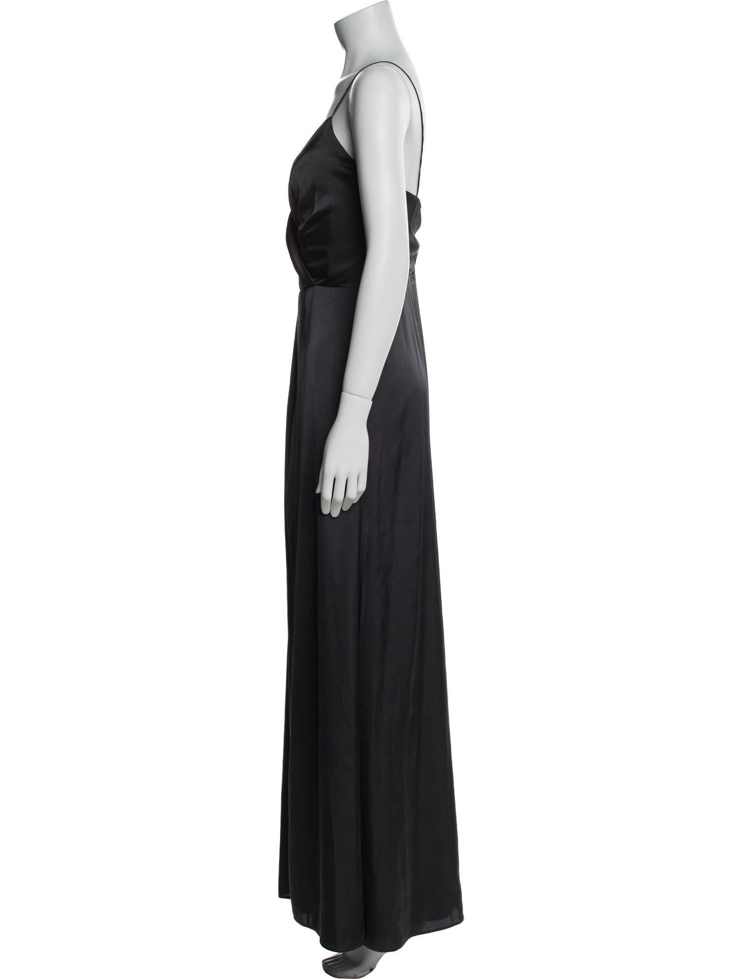 Monique Lhuillier V-Neck Long Dress