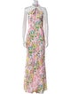 Monique Lhuillier Floral Print Midi Length Dress