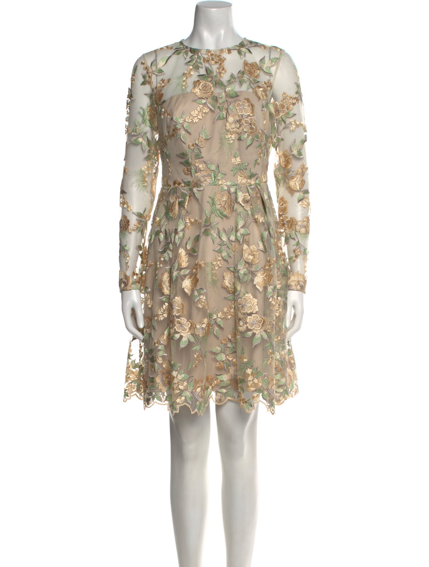 Monique Lhuillier Floral Print Mini Dress