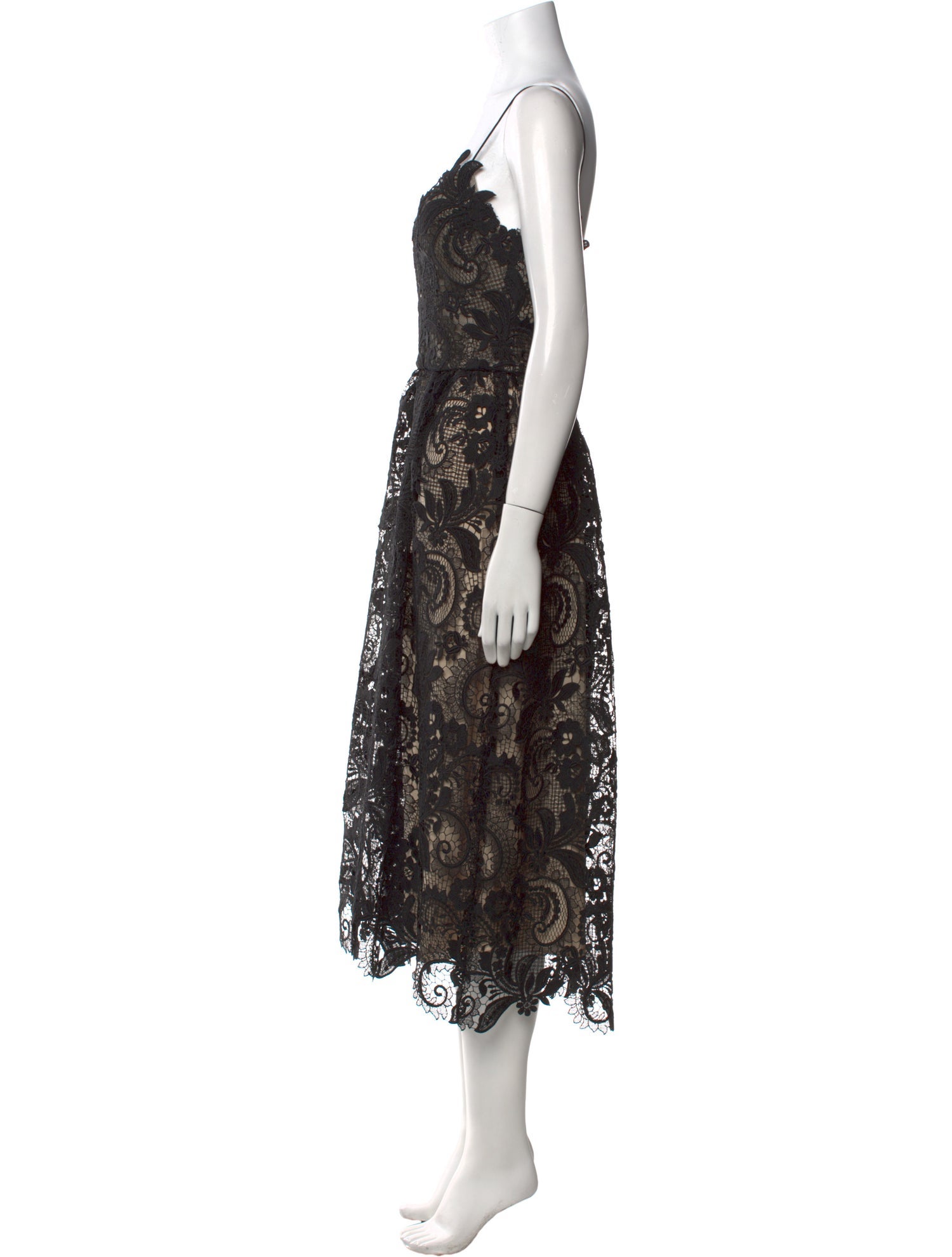 Monique Lhuillier Lace Pattern Mini Dress