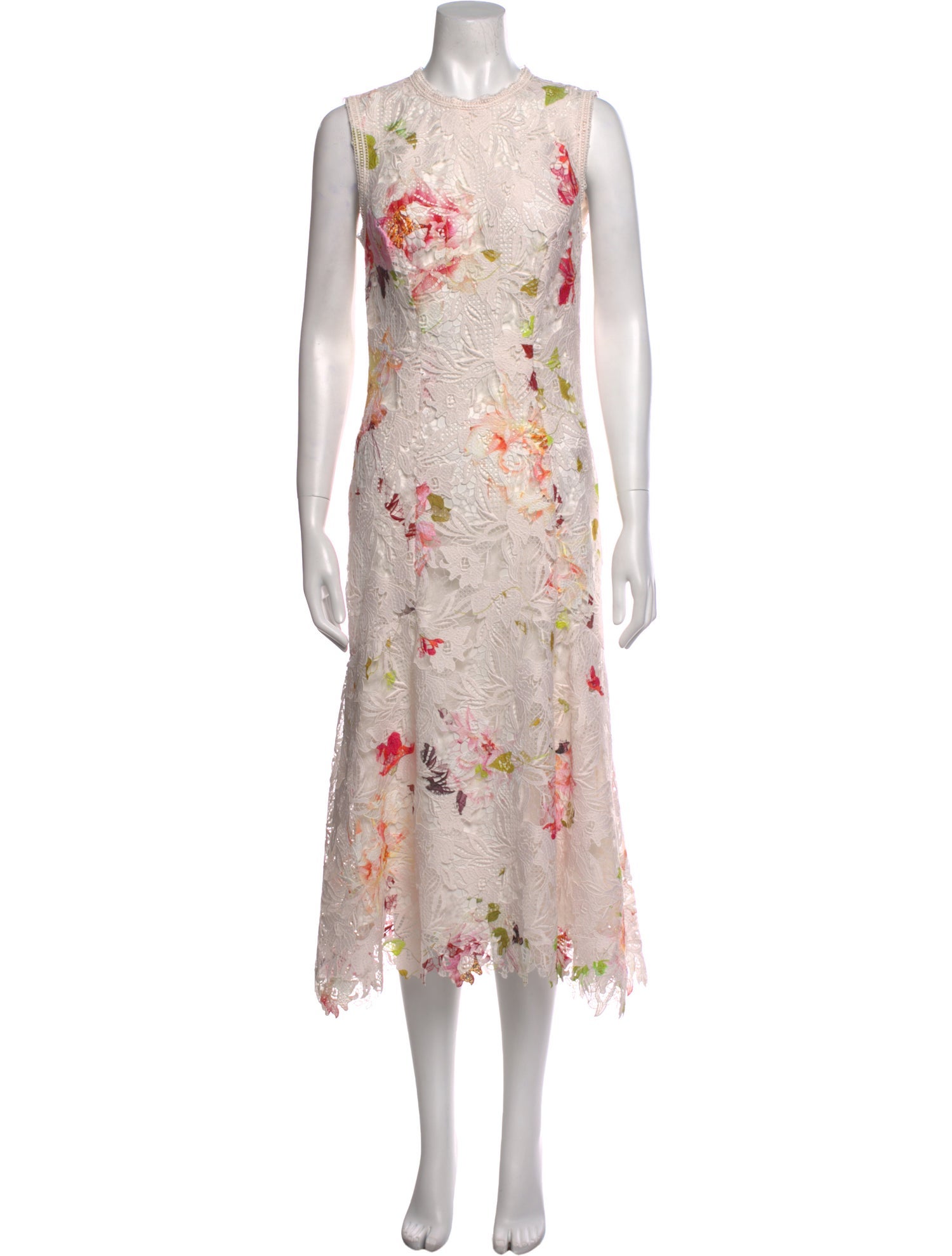 Monique Lhuillier Floral Print Long Dress