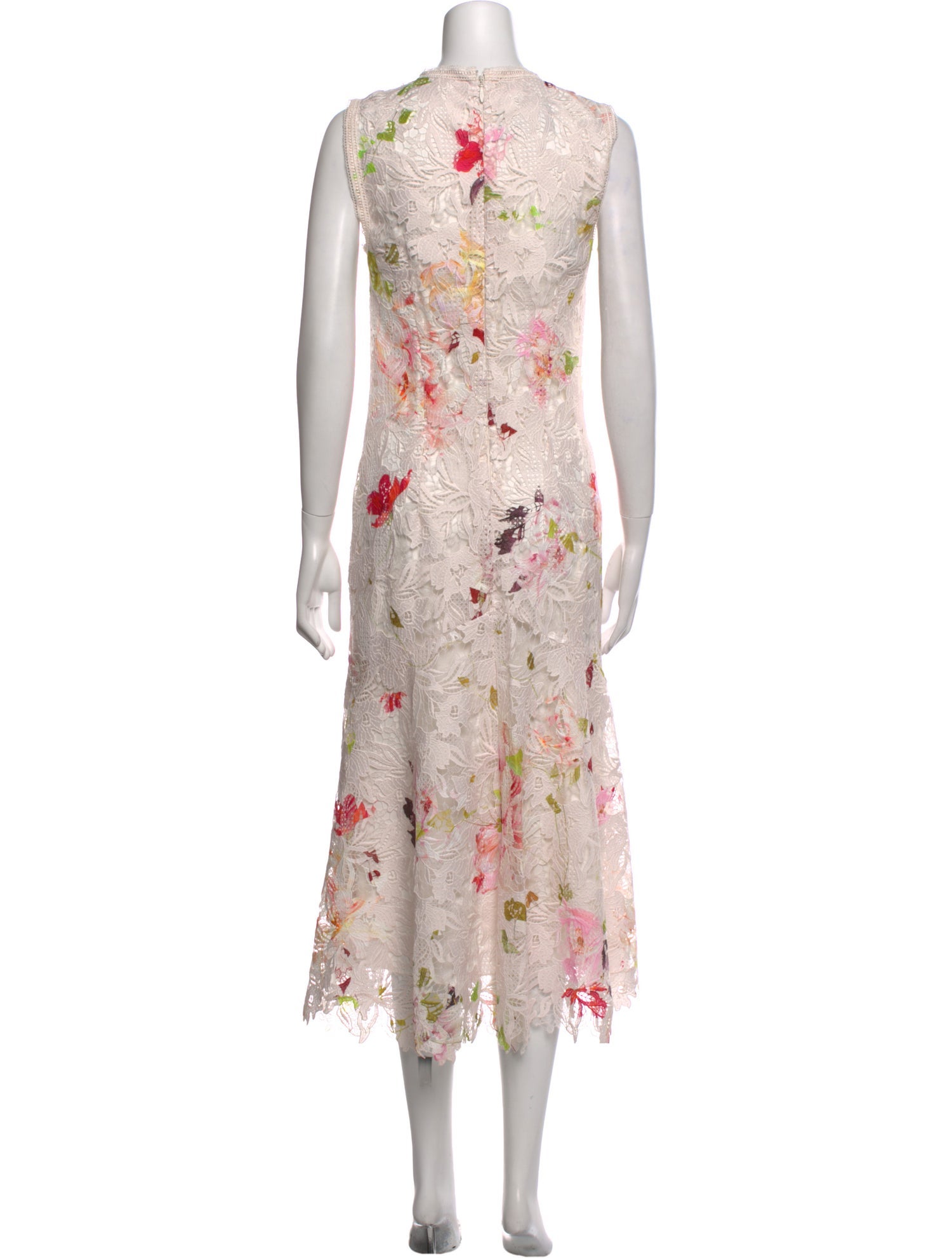 Monique Lhuillier Floral Print Long Dress