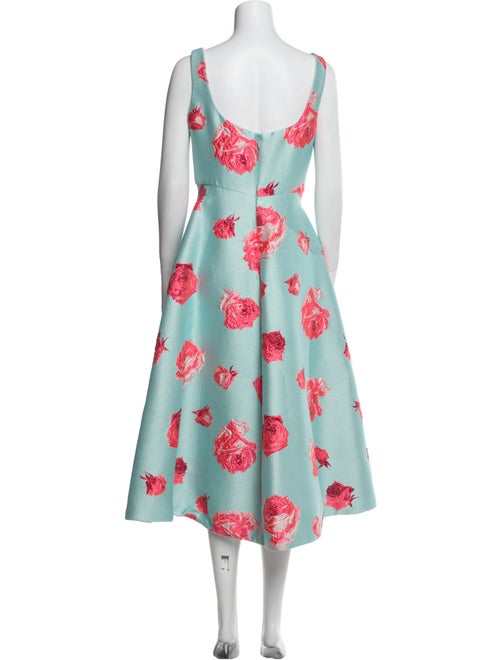 Monique Lhuillier Floral Print Long Dress