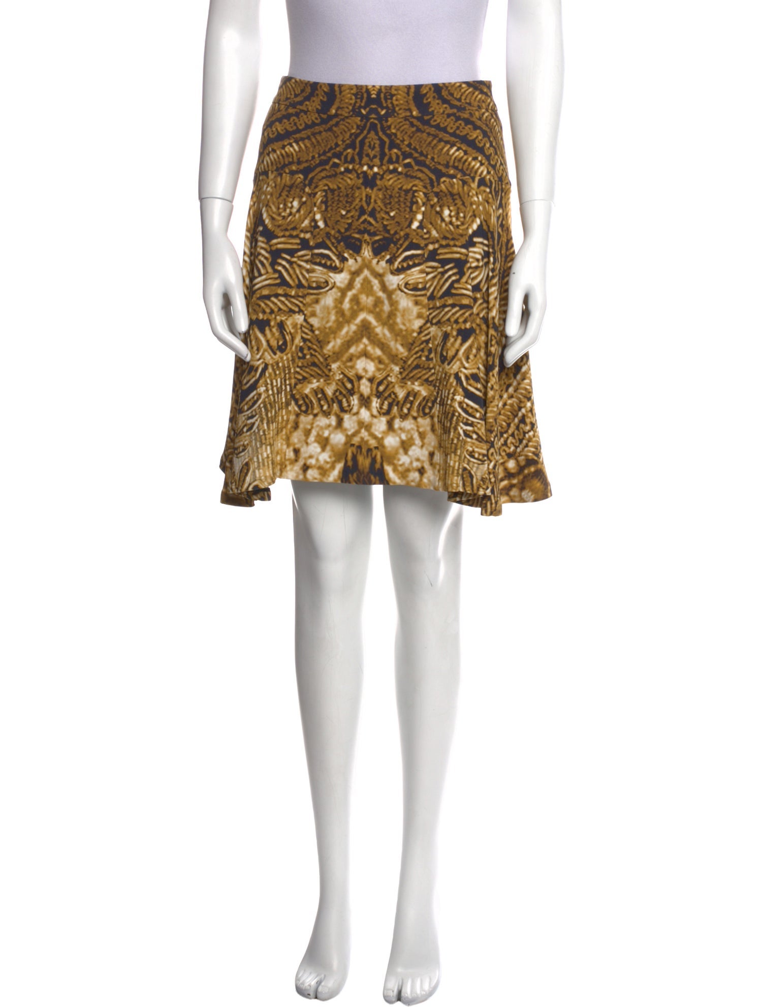 Monique Lhuillier Printed Knee-Length Skirt