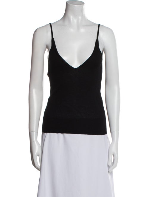 Monique Lhuillier Cashmere V-Neck Top