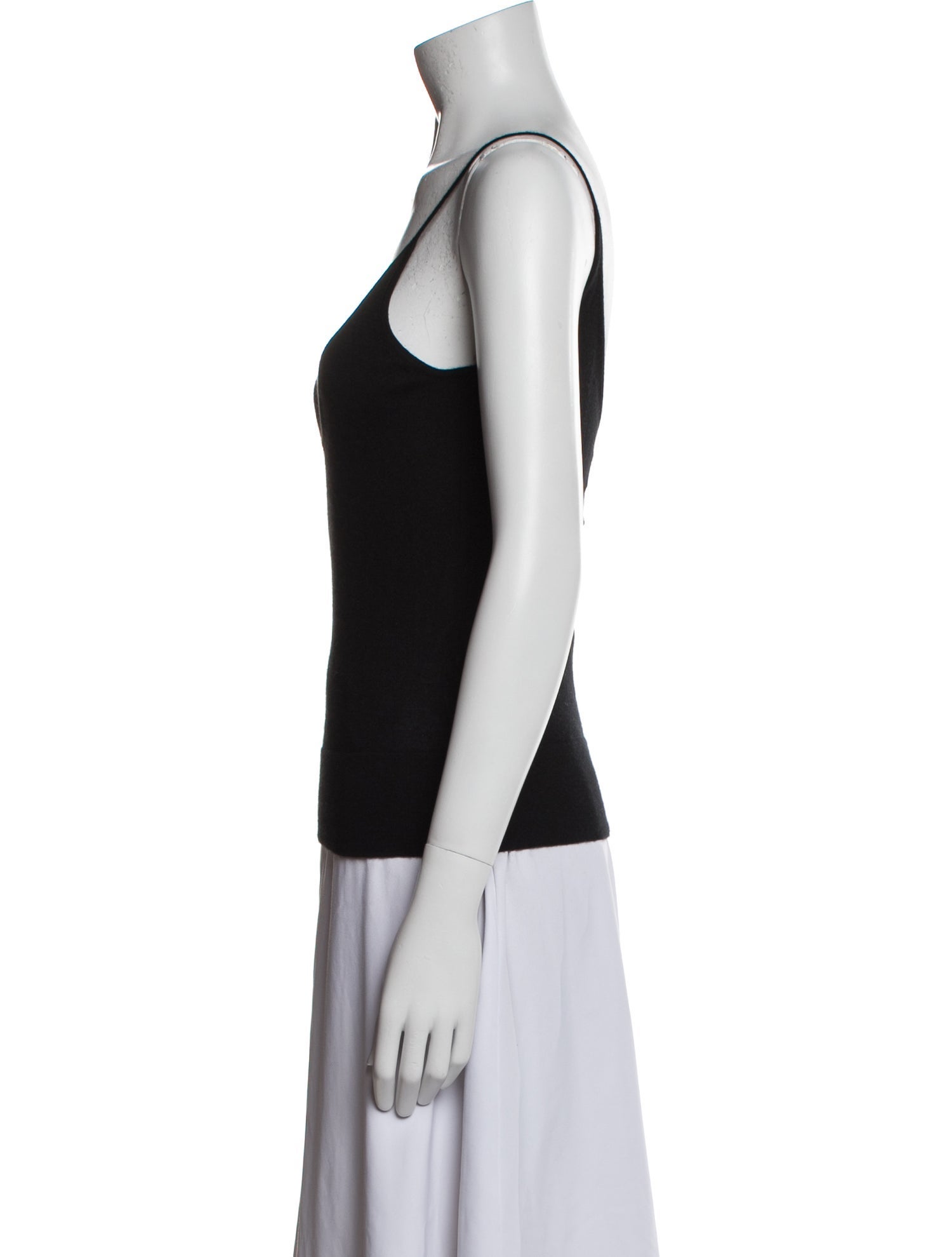 Monique Lhuillier Cashmere V-Neck Top