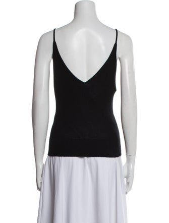 Monique Lhuillier Cashmere V-Neck Top