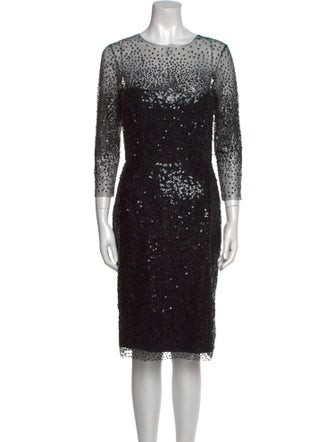 Monique Lhuillier Nylon Knee-Length Dress