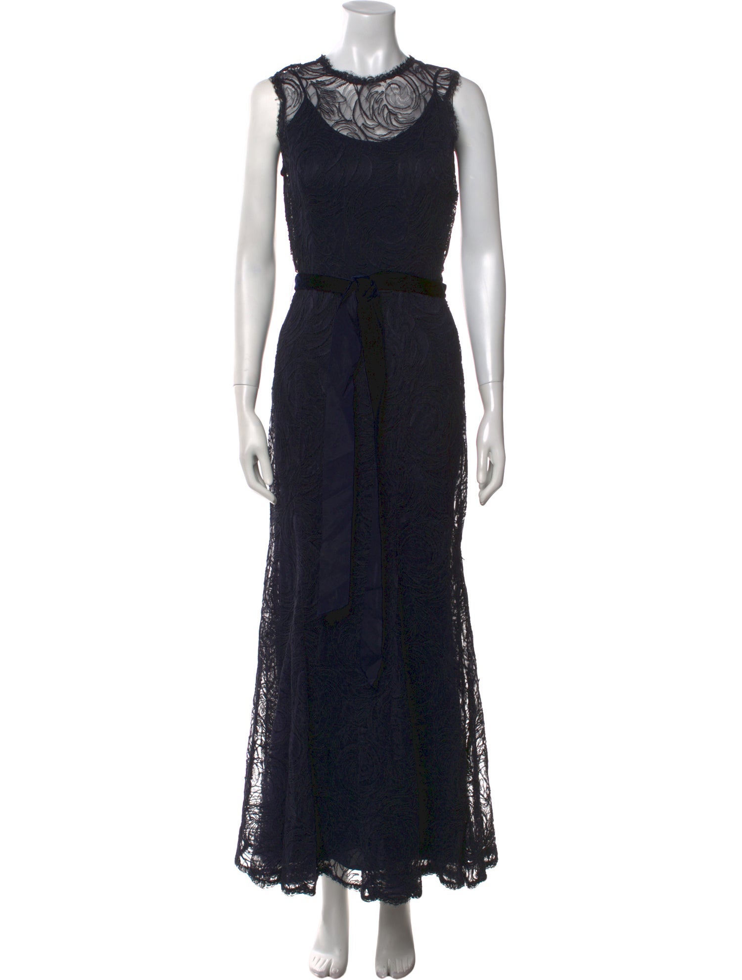 Monique Lhuillier Lace Long Dress