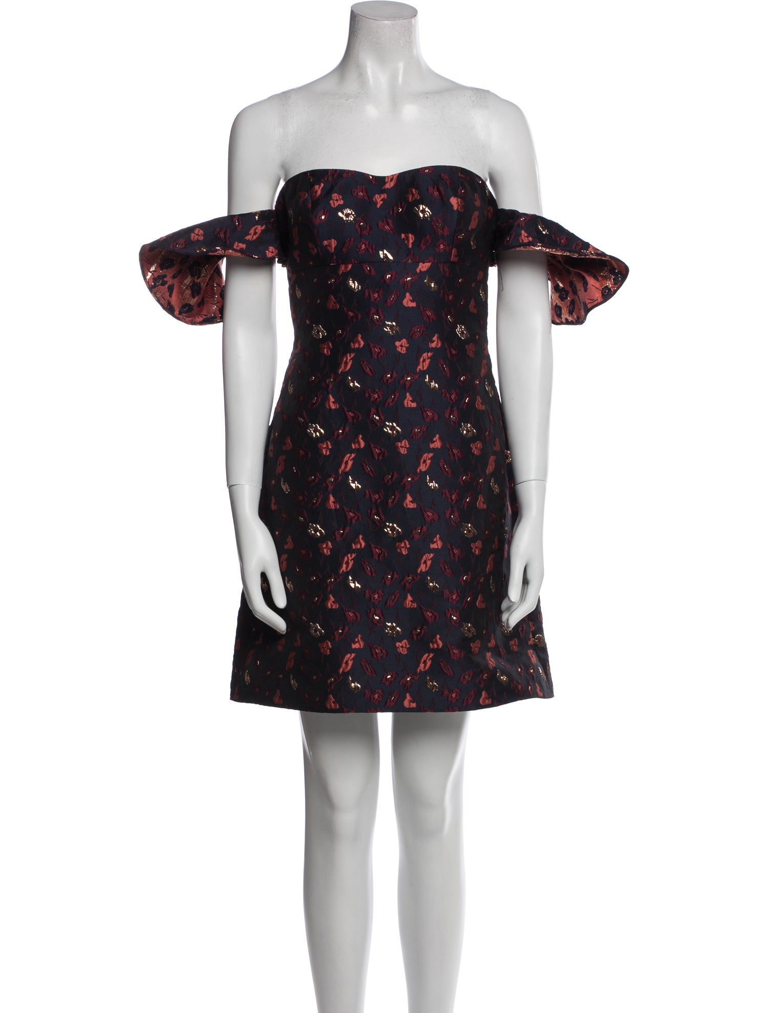 Monique Lhuillier Floral Print Mini Dress