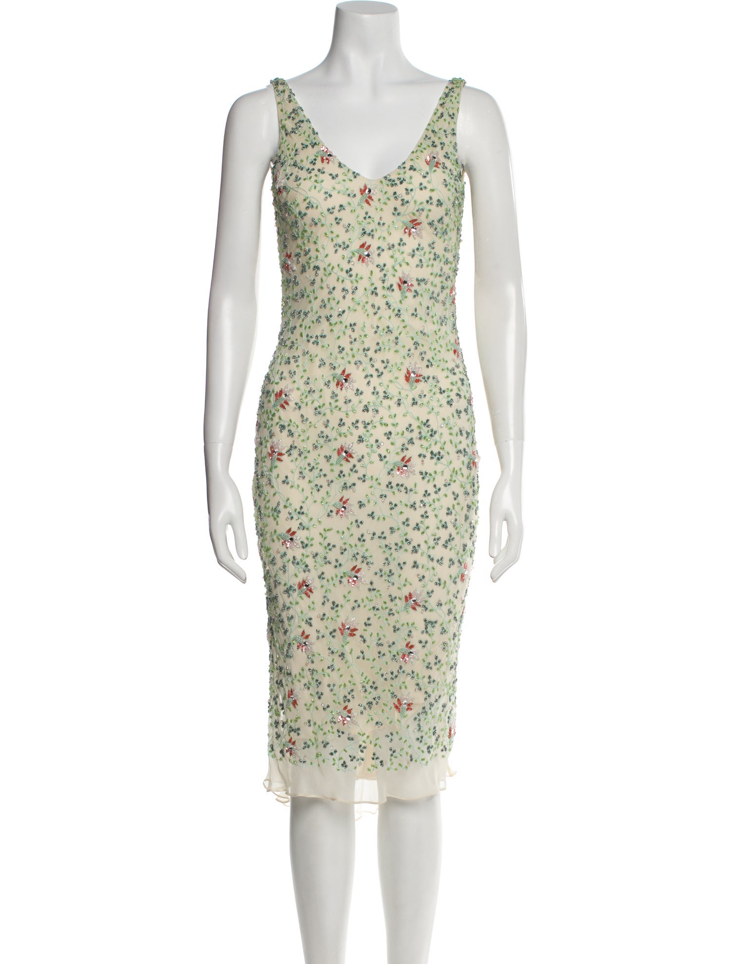 Monique Lhuillier Vintage Midi Length Dress