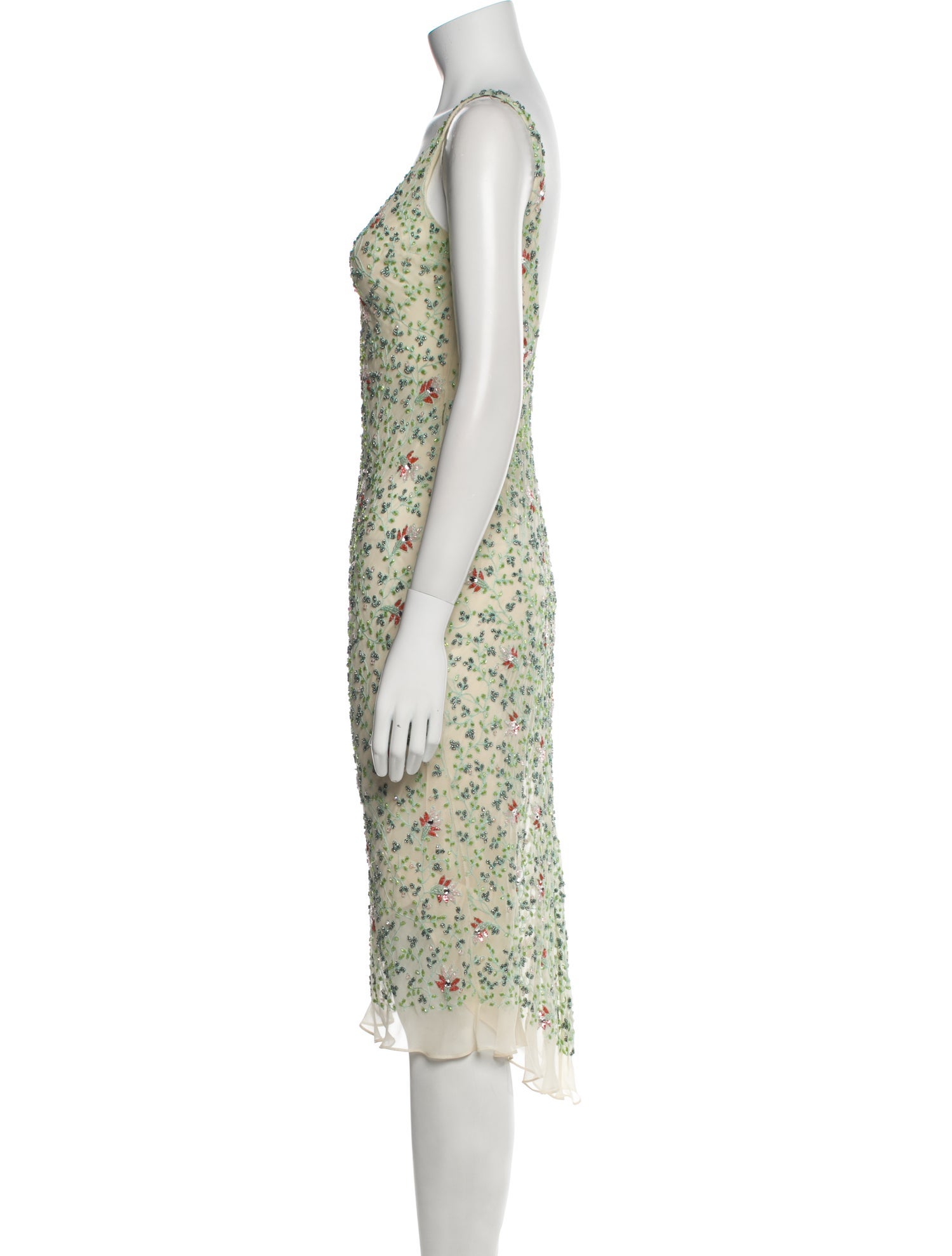 Monique Lhuillier Vintage Midi Length Dress