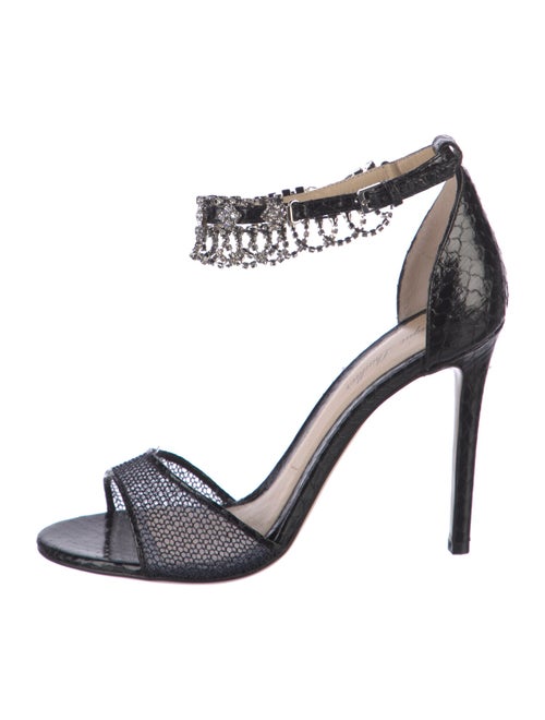 Monique Lhuillier Python Animal Print Sandals