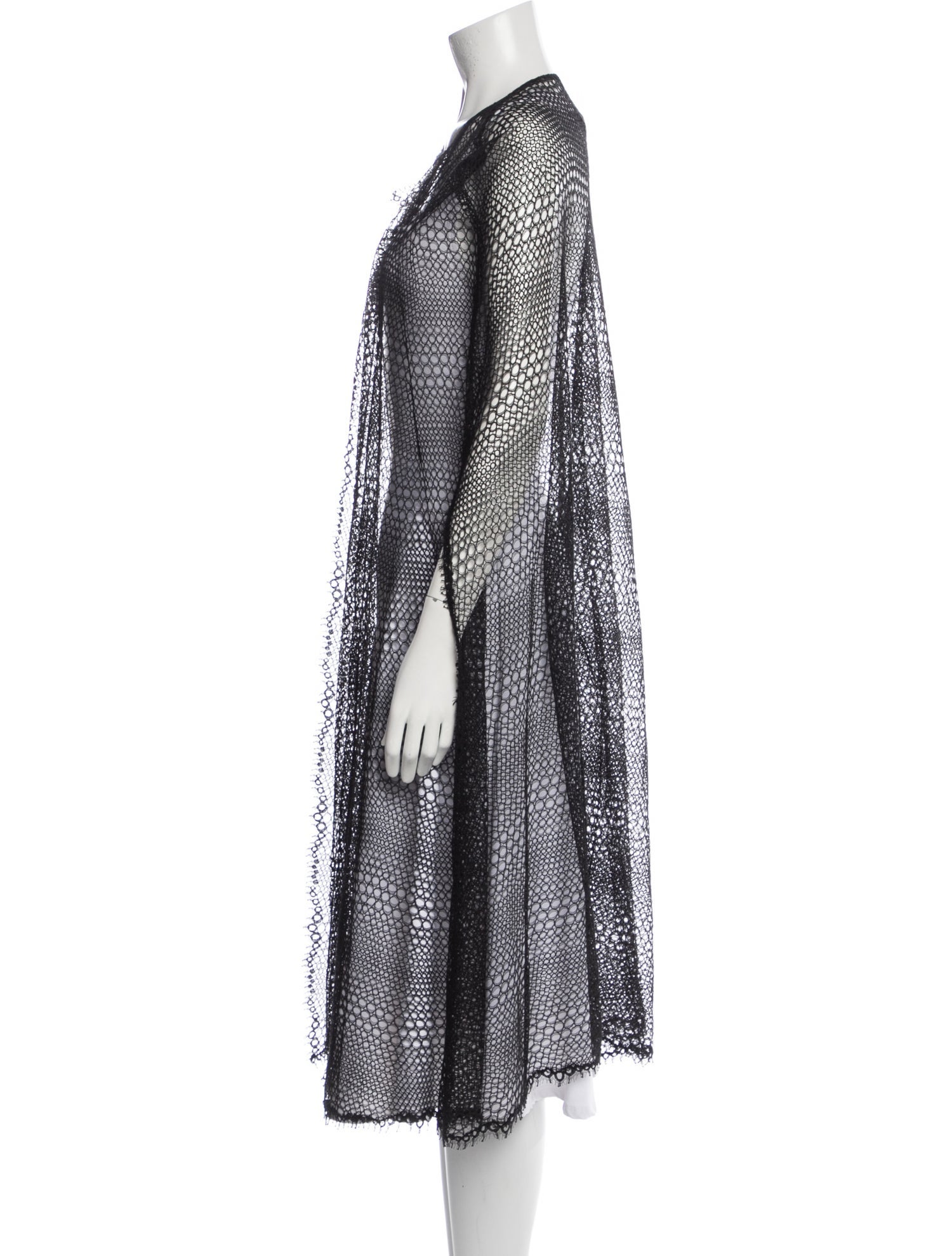 Monique Lhuillier Striped Open Front Sweater