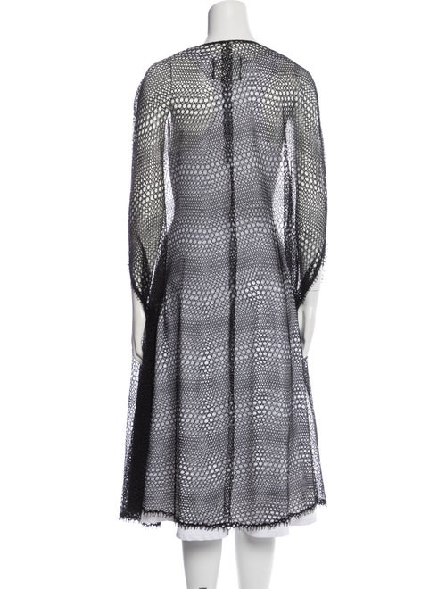 Monique Lhuillier Striped Open Front Sweater