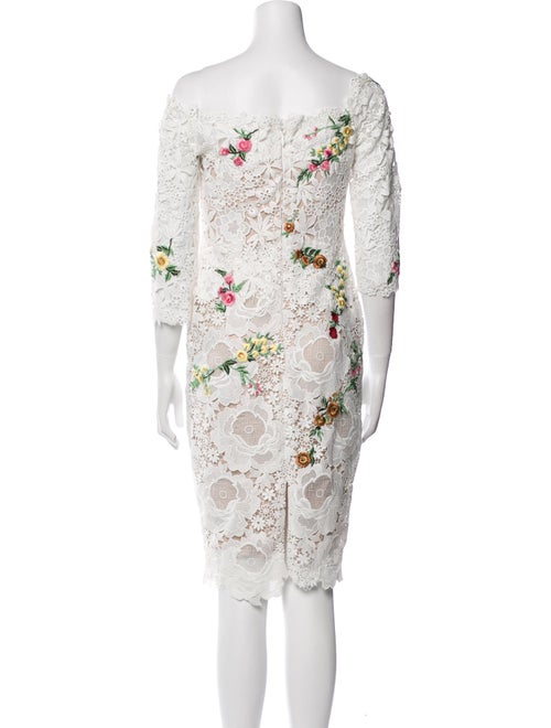 Monique Lhuillier Lace Pattern Knee-Length Dress