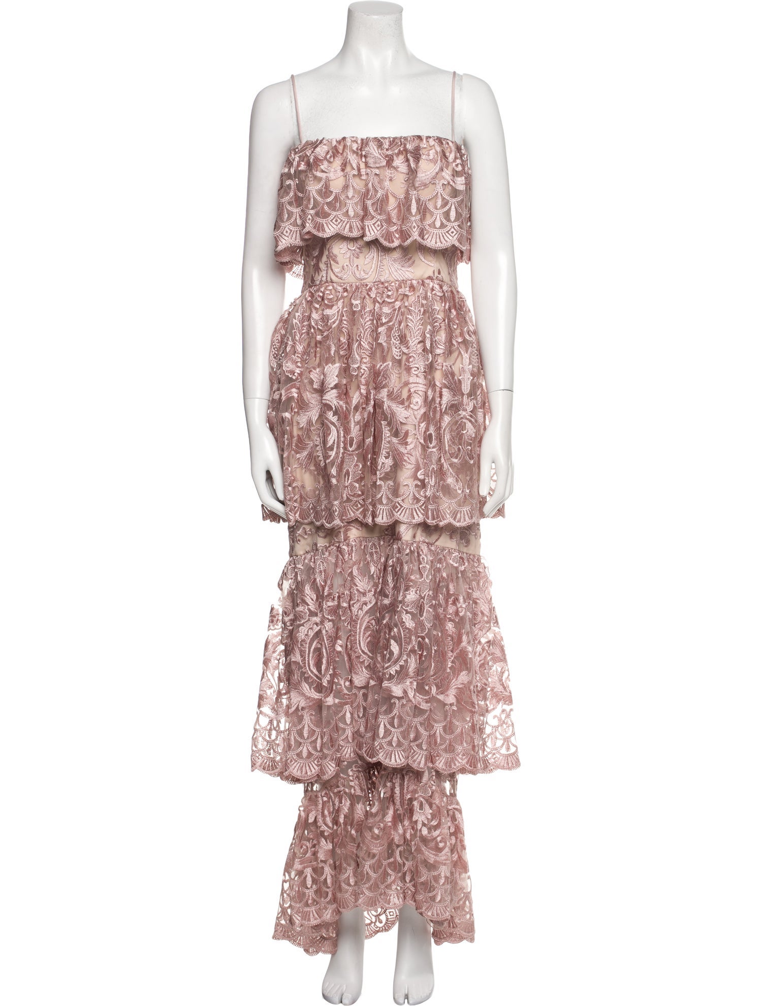 Monique Lhuillier Nylon Long Dress w/ Tags