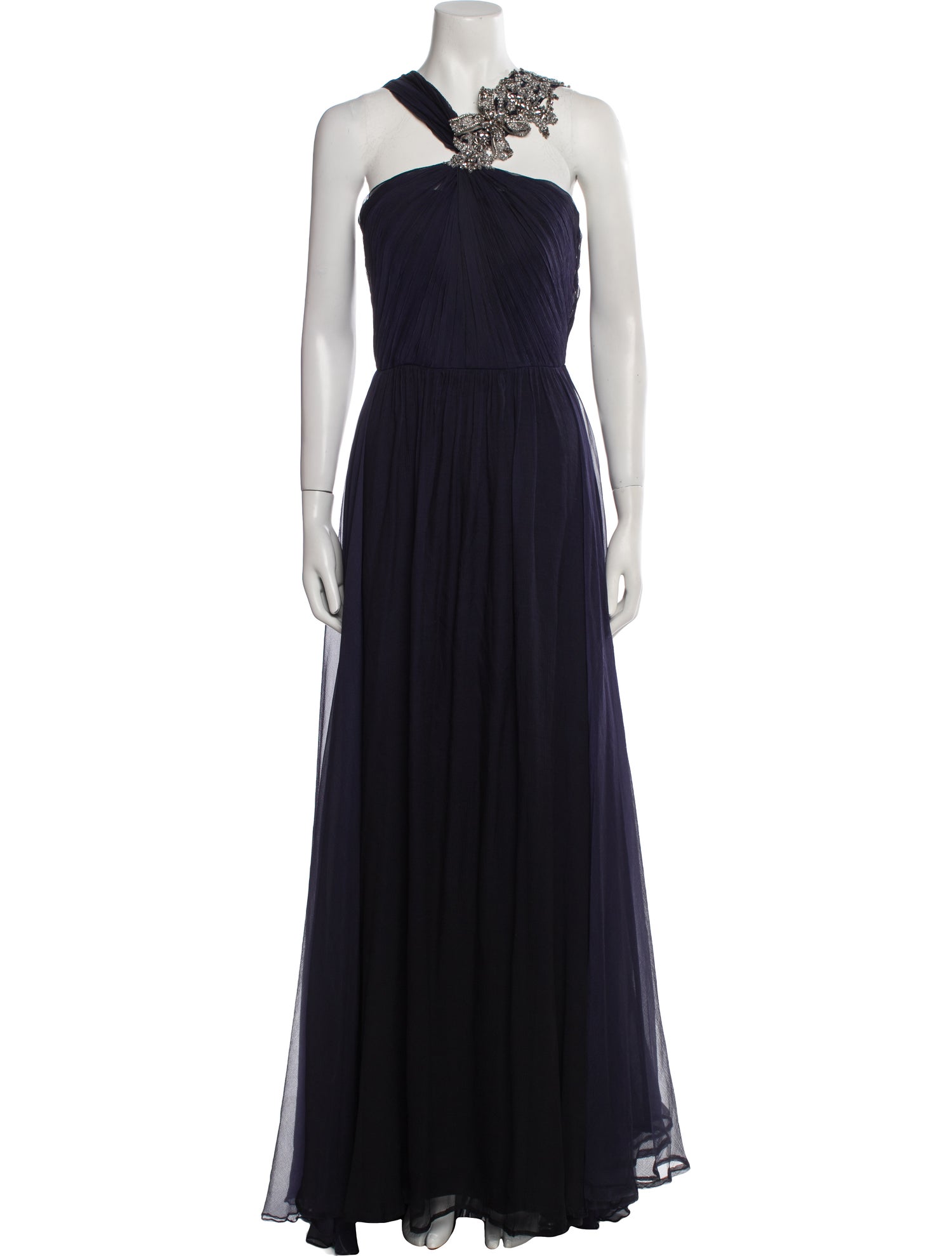 Monique Lhuillier Silk Long Dress