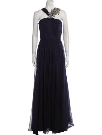 Monique Lhuillier Silk Long Dress